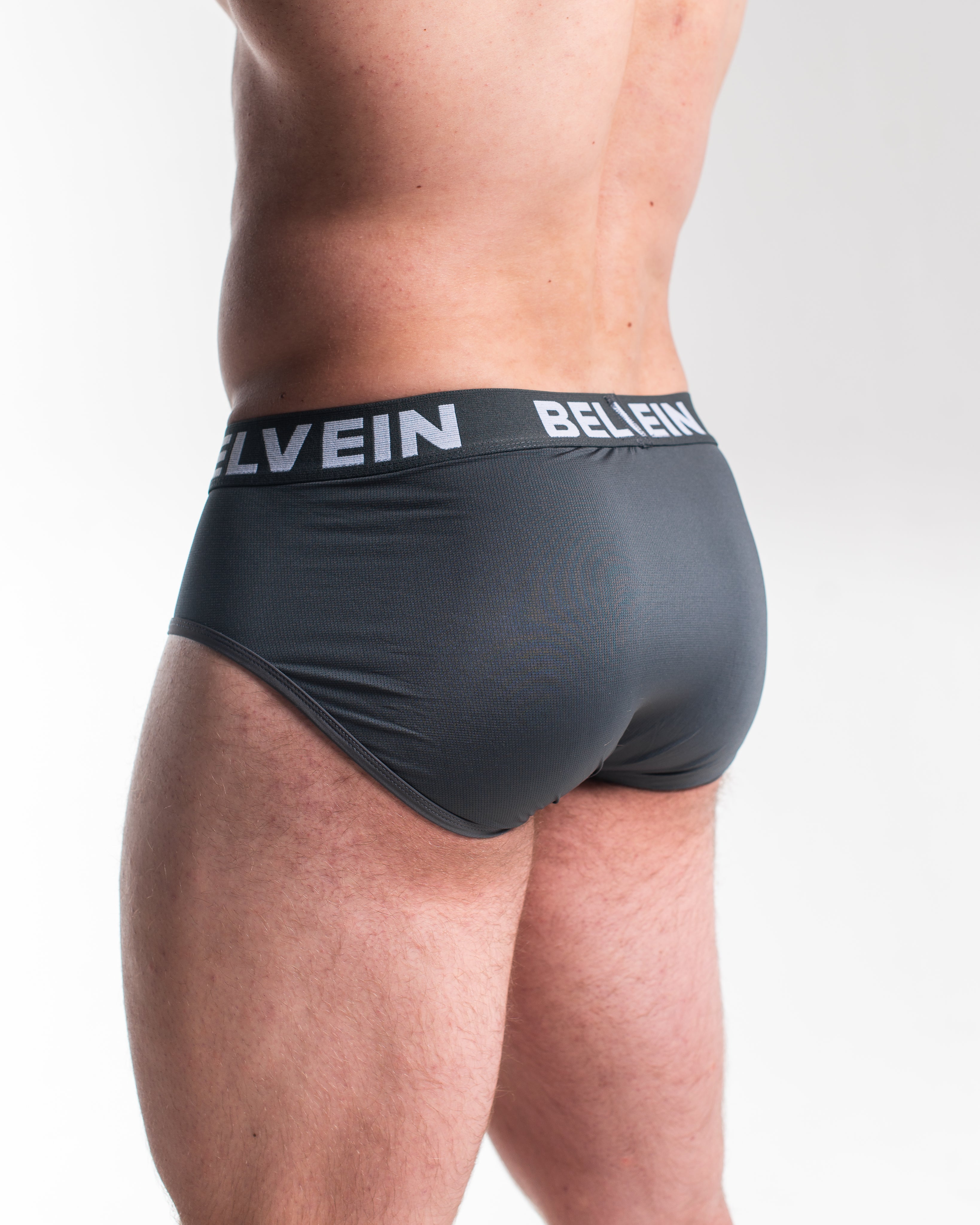Men's Belvein Mesh Briefs - Lead