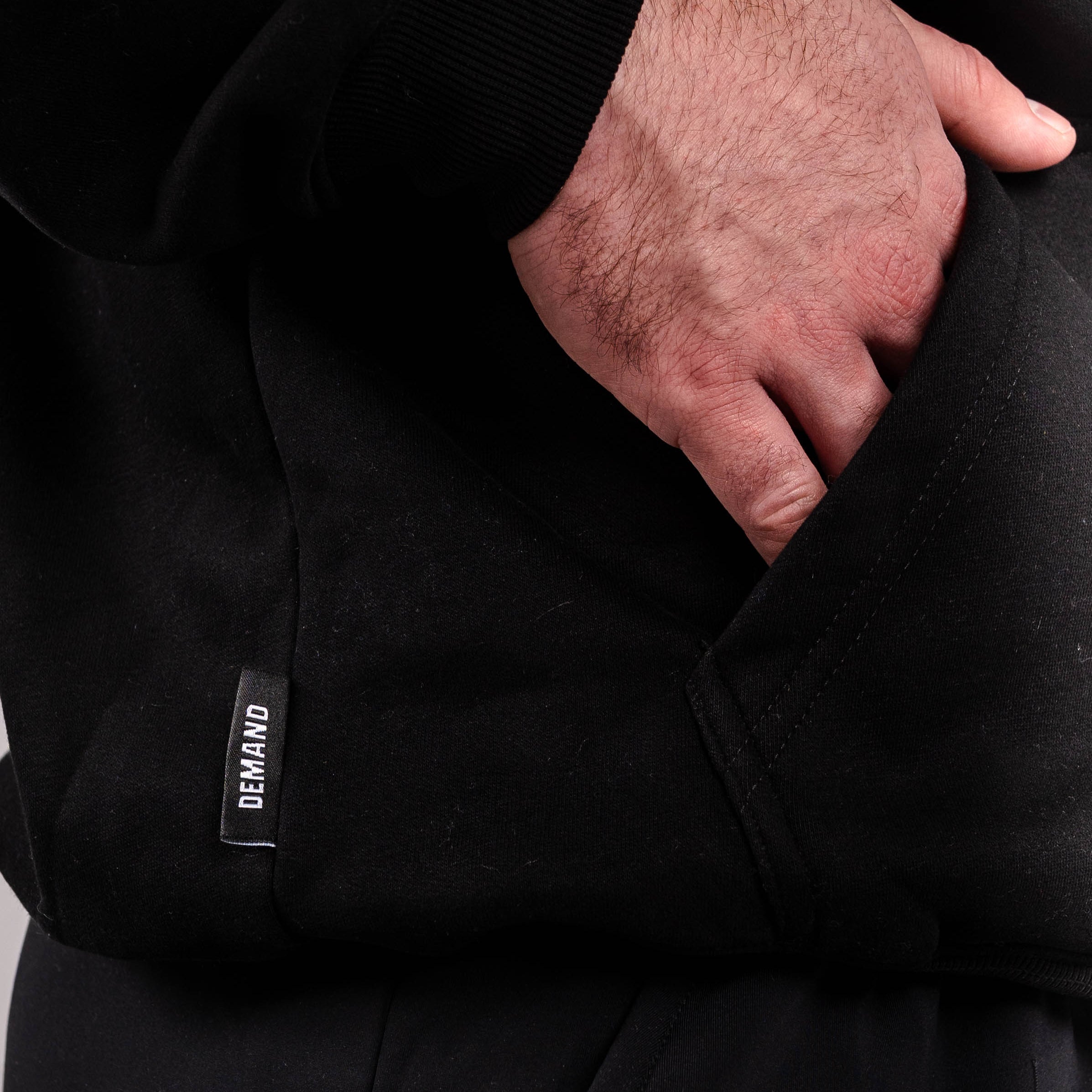 Close-up of USAPL and Arnold Festival Hoodie pocket on limited-edition 2025 hoodie
