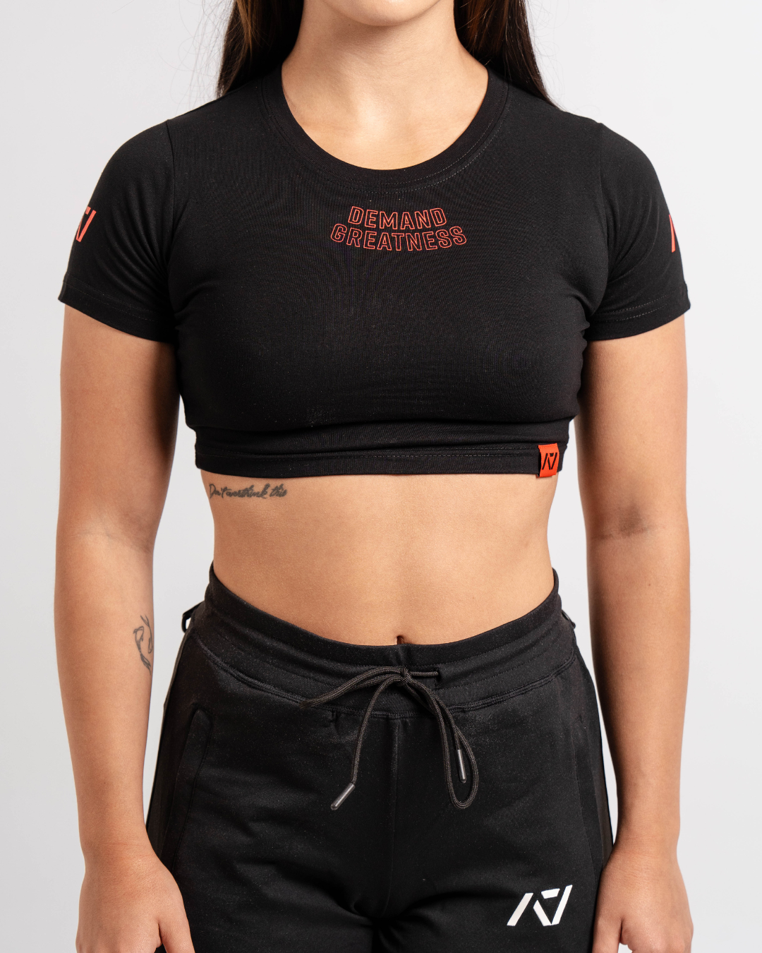 Demand Greatness True-Fit Women's Meet Crop - Red Dawn