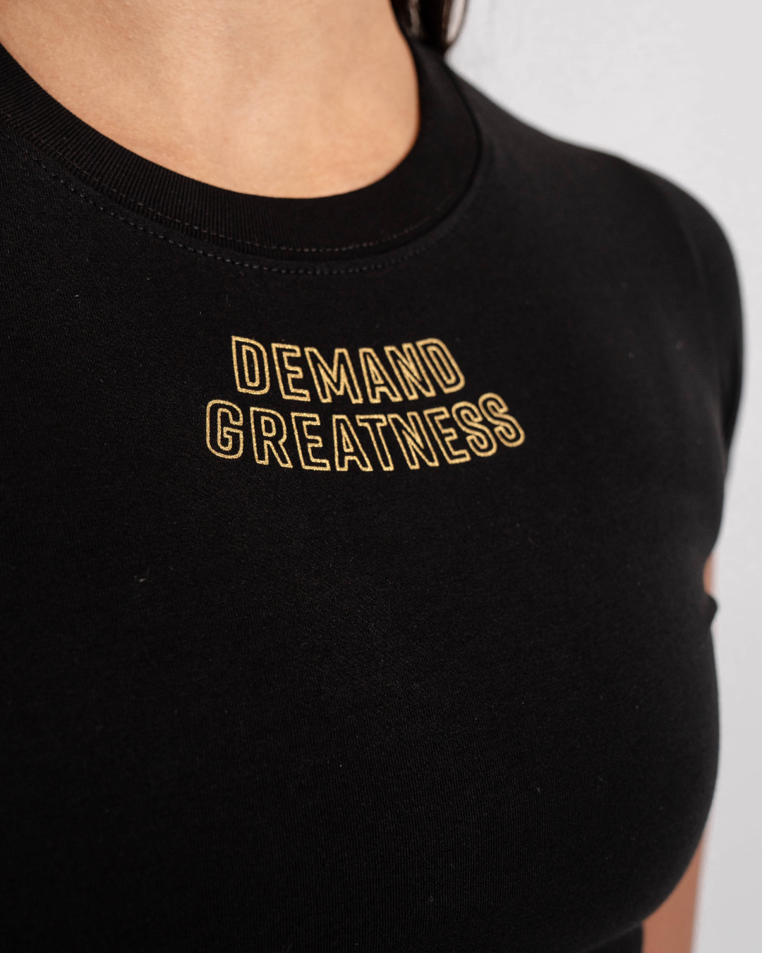 Demand Greatness True-Fit Women's Meet Shirt - Gold Standard