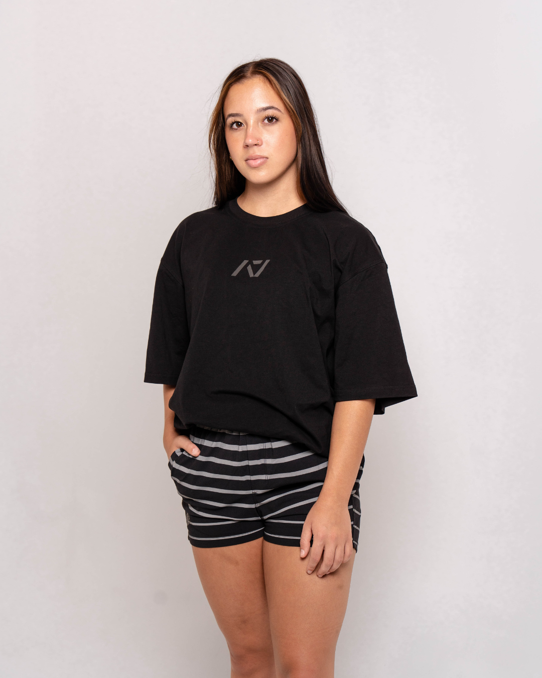 Powerlifting Over-Fit Unisex Shirt - Shadow Stone Black