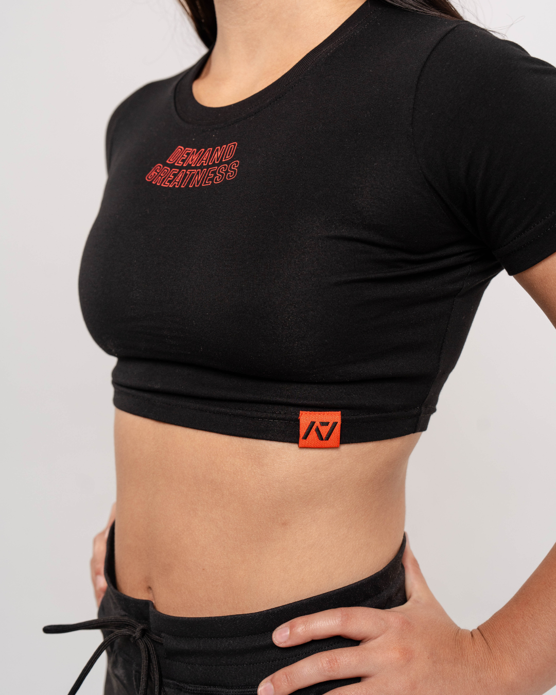 Demand Greatness True-Fit Women's Meet Crop - Red Dawn