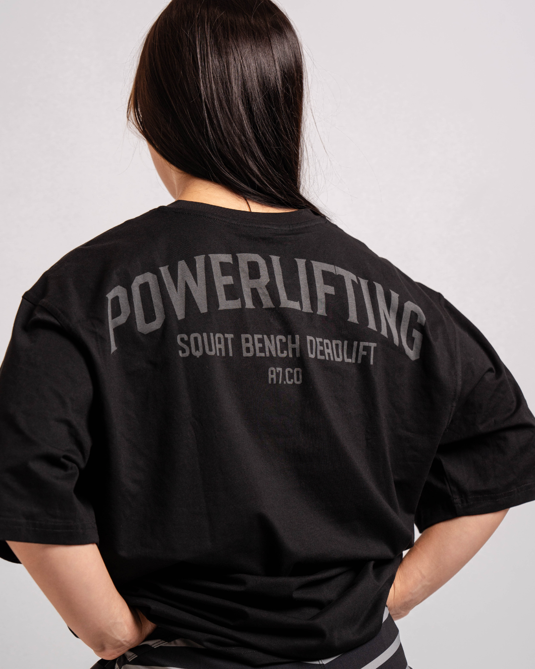 Powerlifting Over-Fit Unisex Shirt - Shadow Stone Black