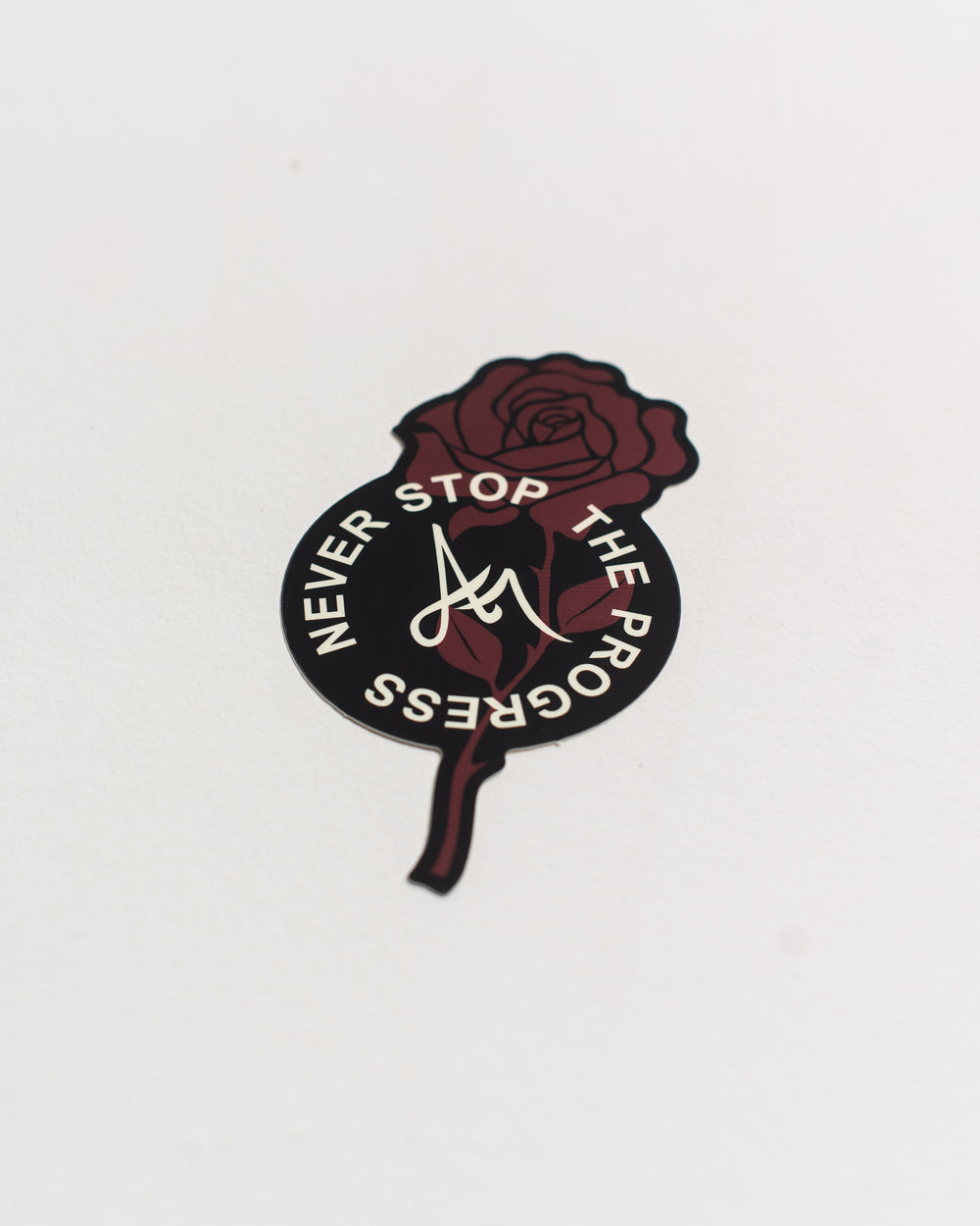 Ivory Rose Sticker - Black