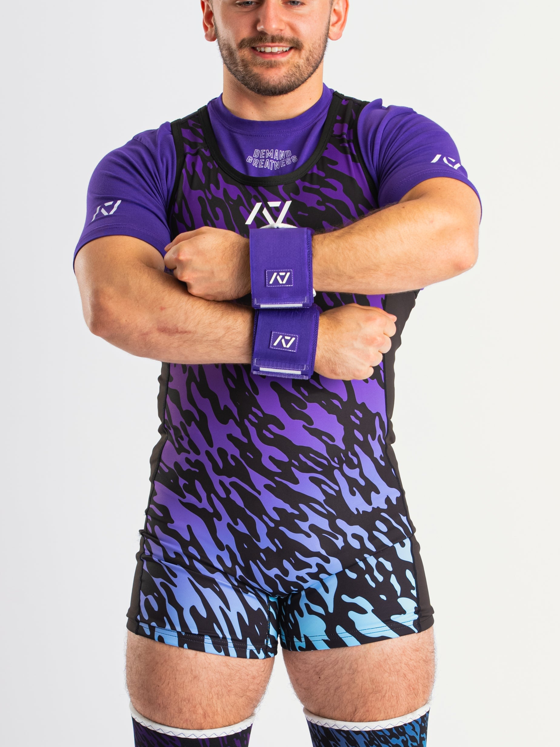 Zebra Wrist Wraps - Purple