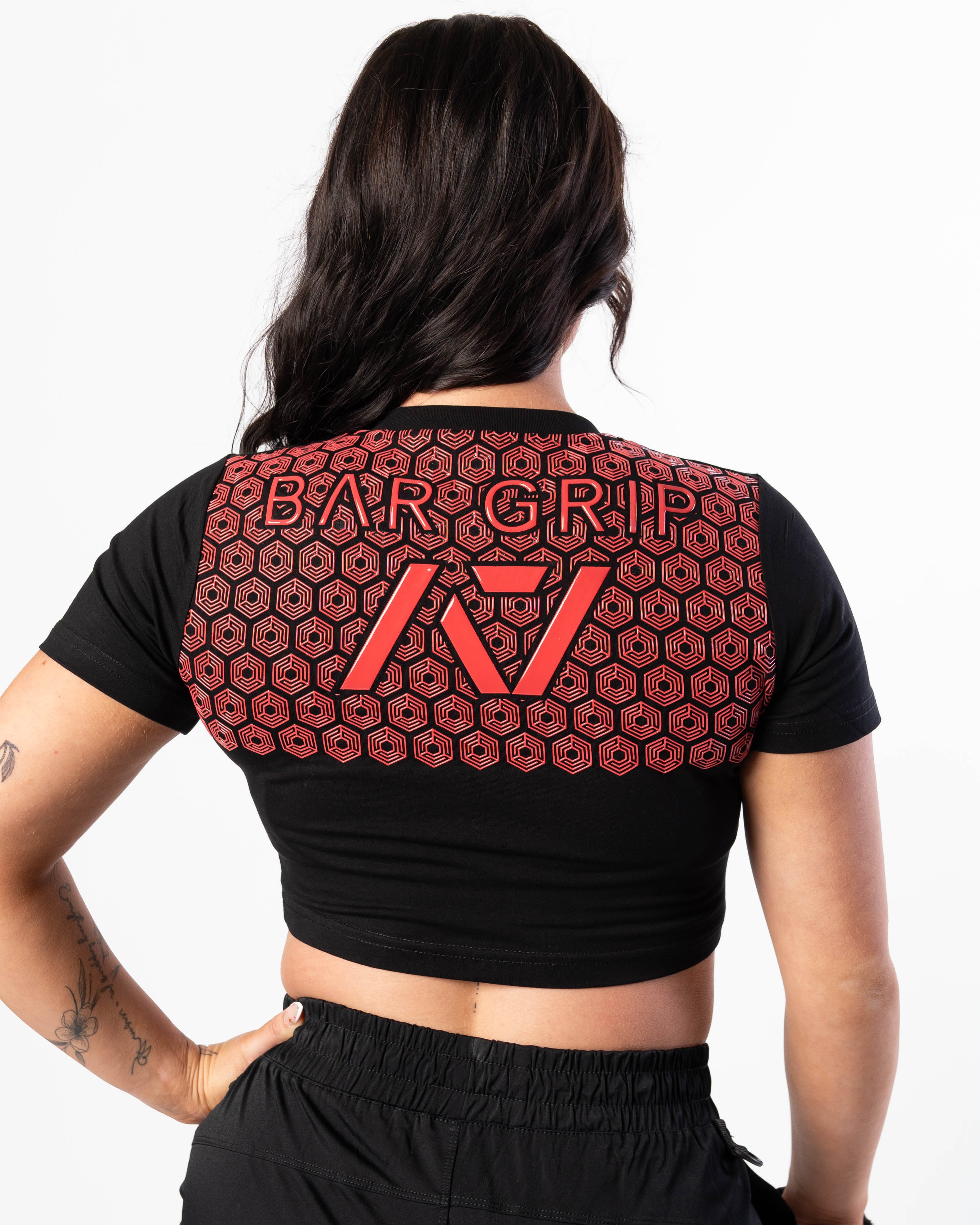 Kinetic True-Fit Women's Bar Grip Crop - Red Dawn