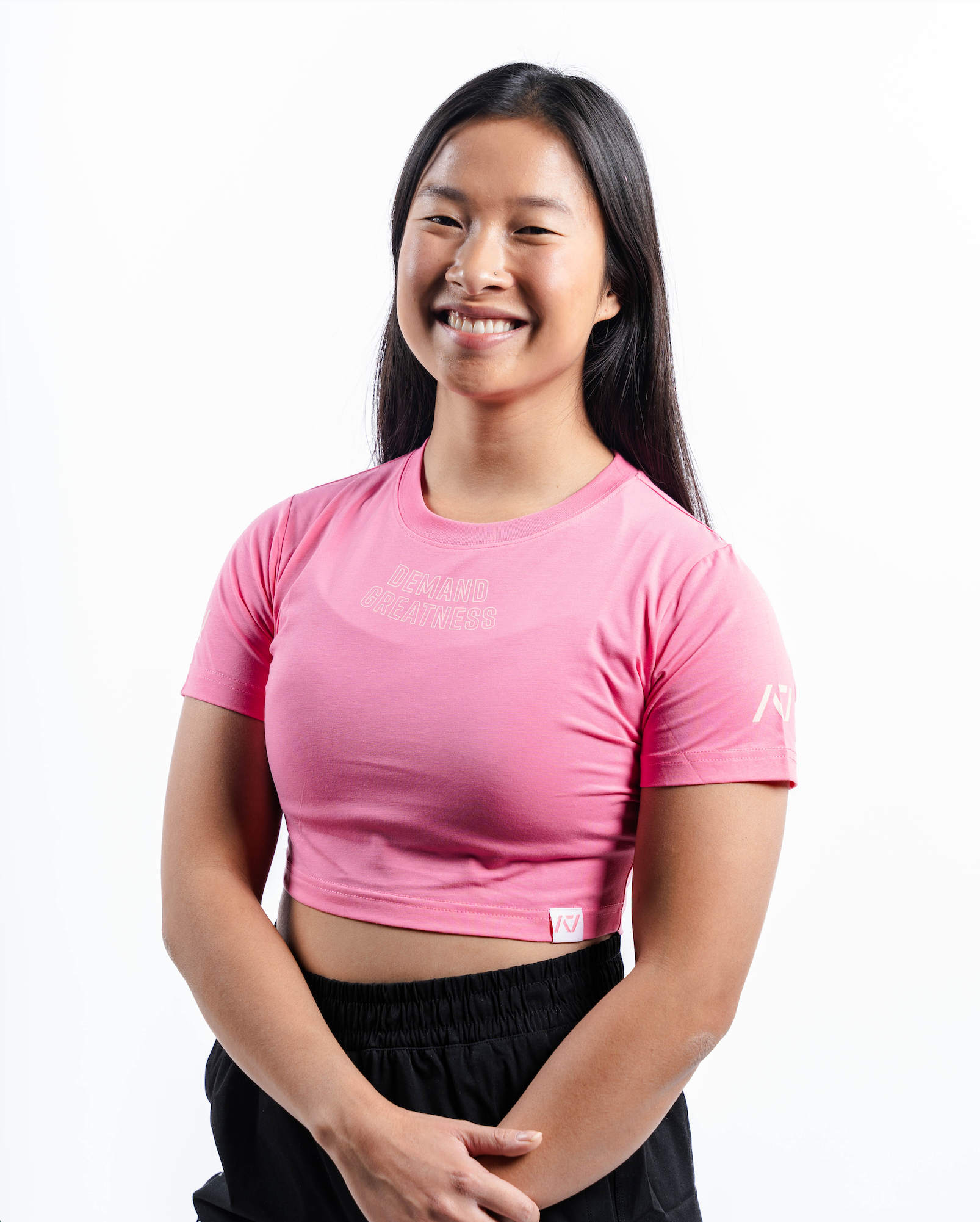 Demand Greatness True-Fit Women's Meet Crop - Roseite