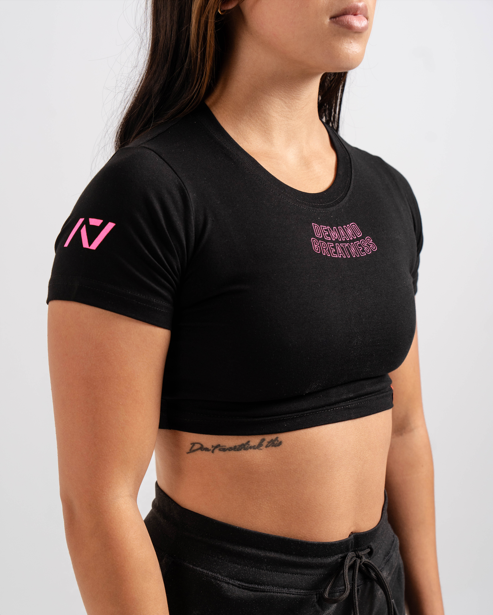 Demand Greatness True-Fit Women's Meet Crop - Flamingo