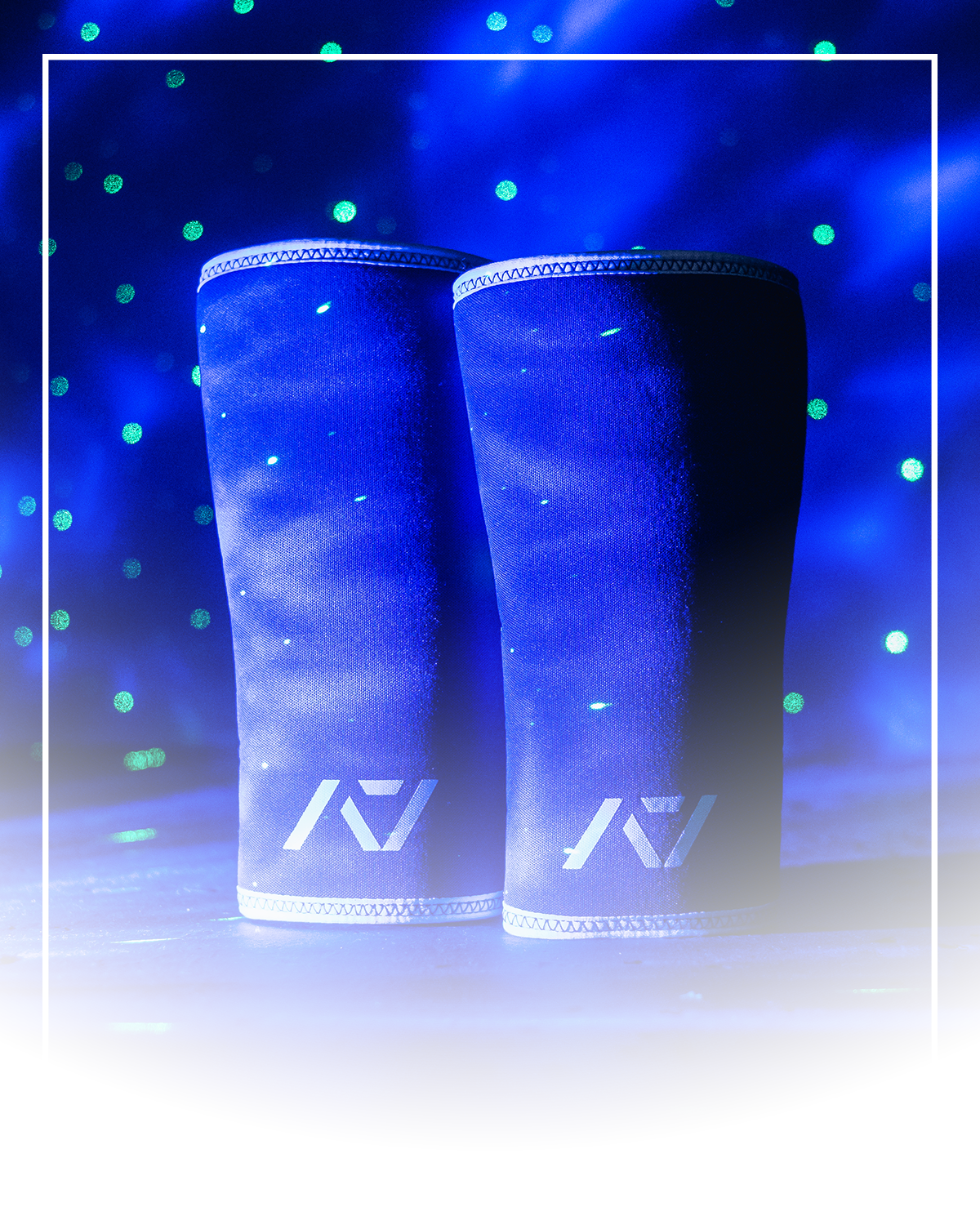 Stiff Night Light Knee Sleeves Stood Up