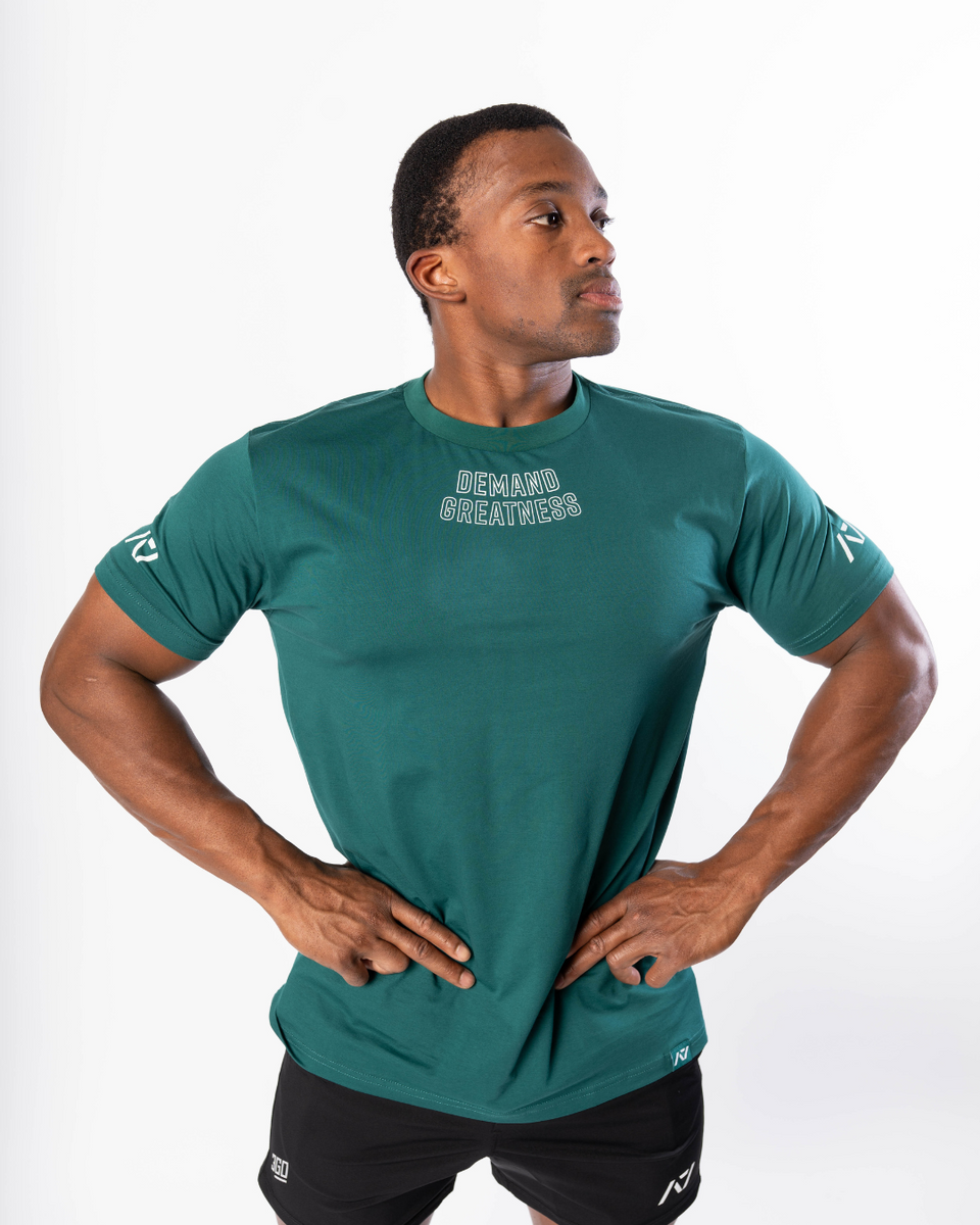 A7 Bar Grip Tシャツ『Emerald Forás』 Men’s Demand Greatness True-Fit Men's Meet Shirt - Emerald Forás - A7