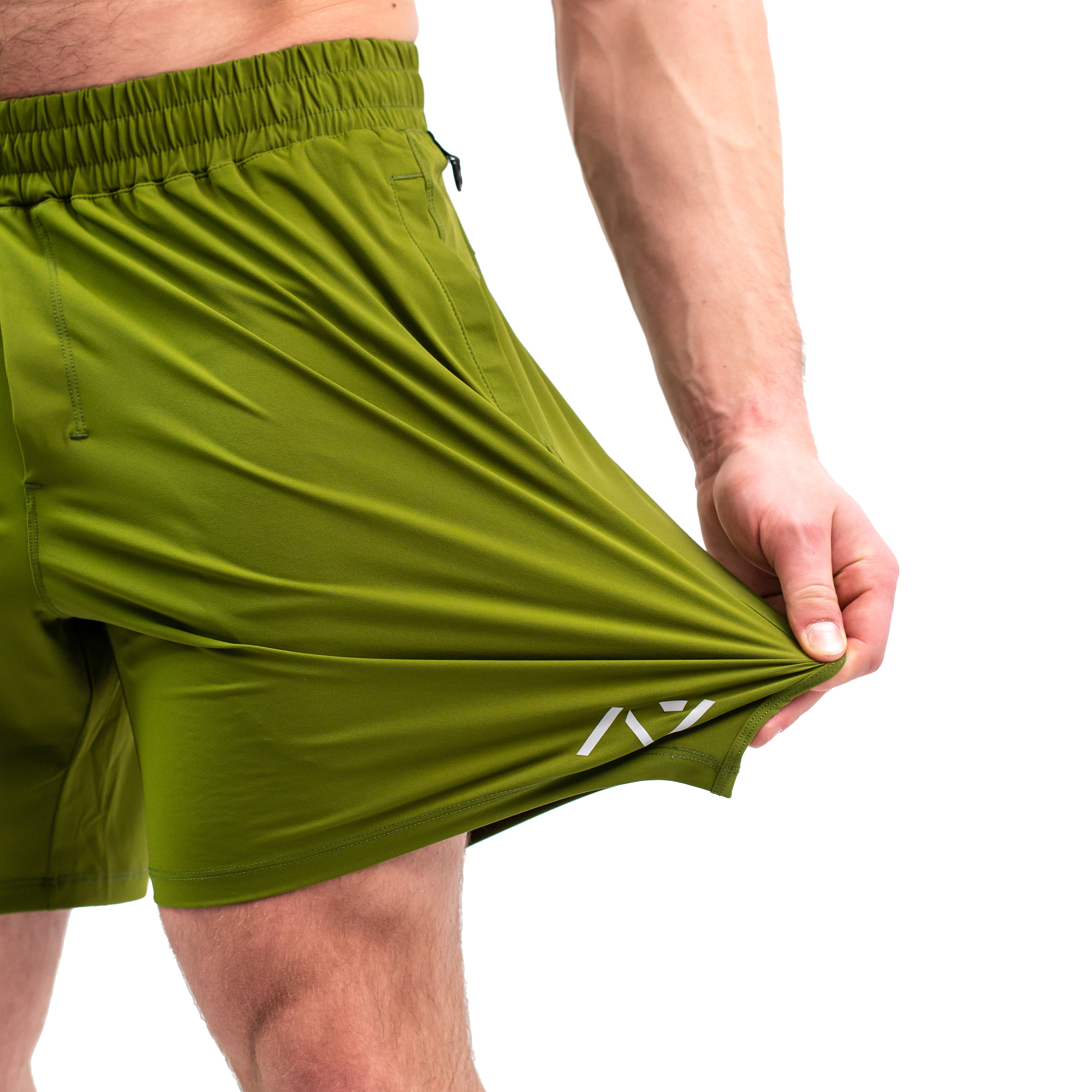 360-degree stretch fabric close-up on Military 360Go Shorts for complete freedom of movement and support.