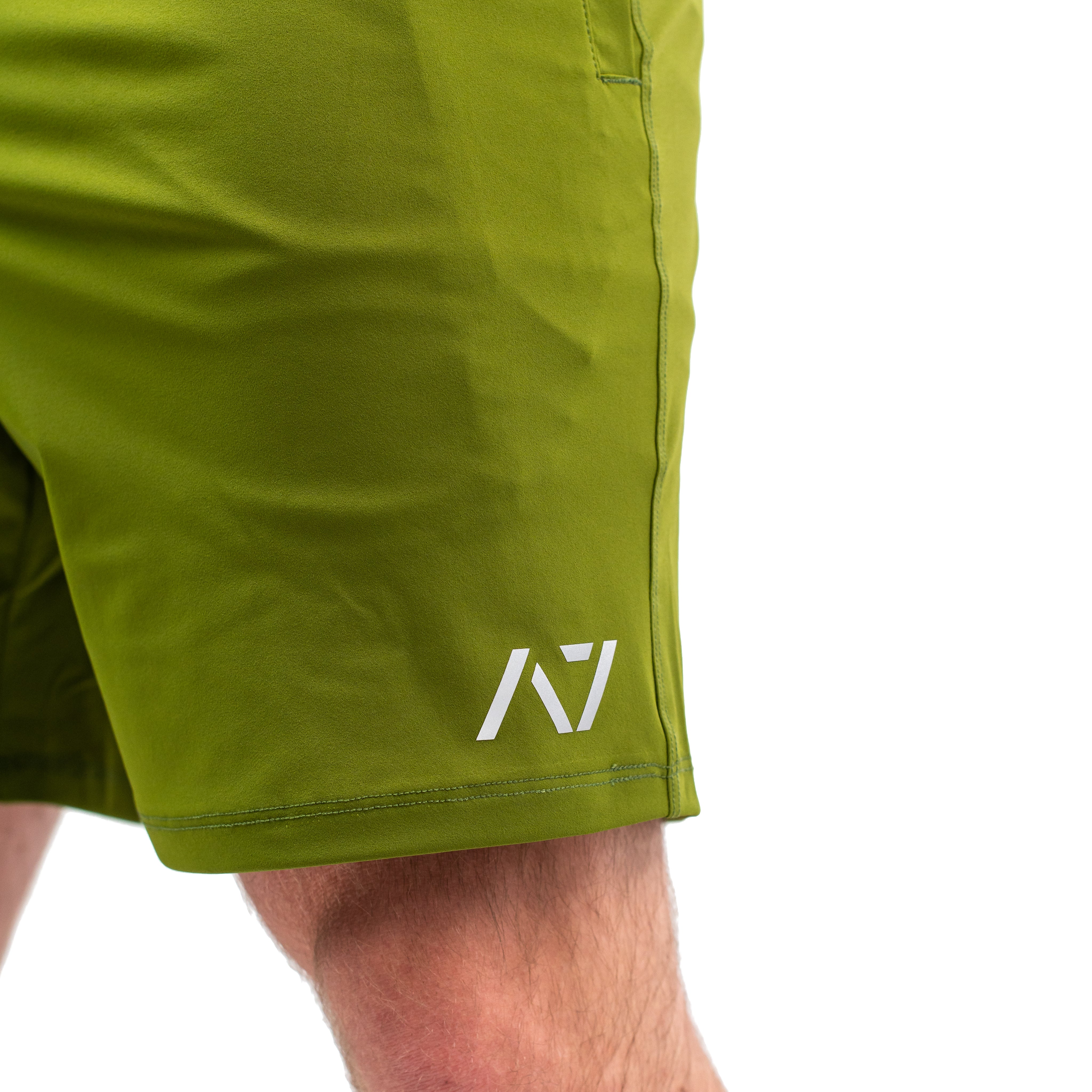 Matte silicone A7 logos on Military 360Go Shorts offering subtle, durable branding.