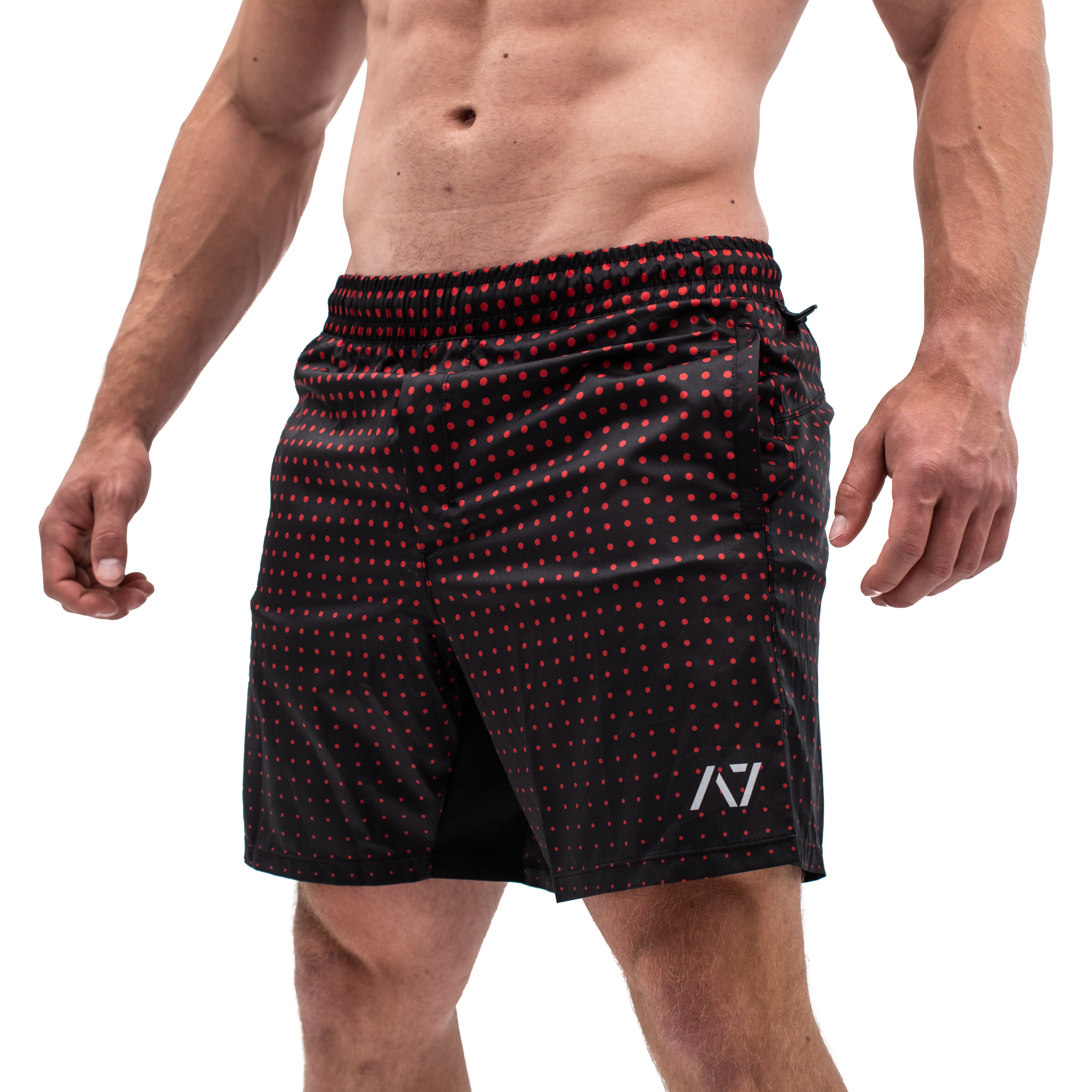 Men's Center-stretch Squat Shorts - Red Engine