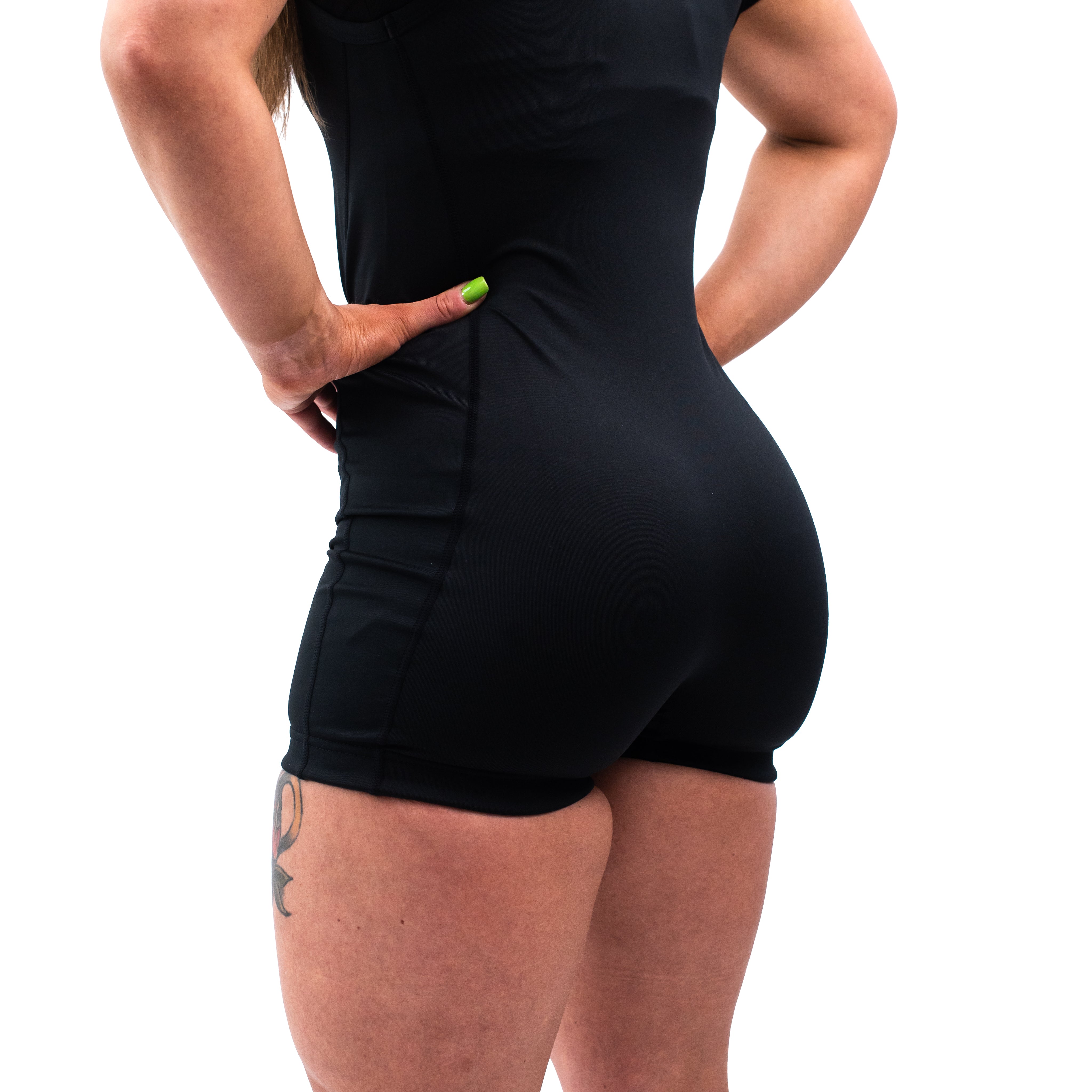 Rear view of the A7 Classic Singlet – Stealth featuring racerback design and subtle A7 branding.