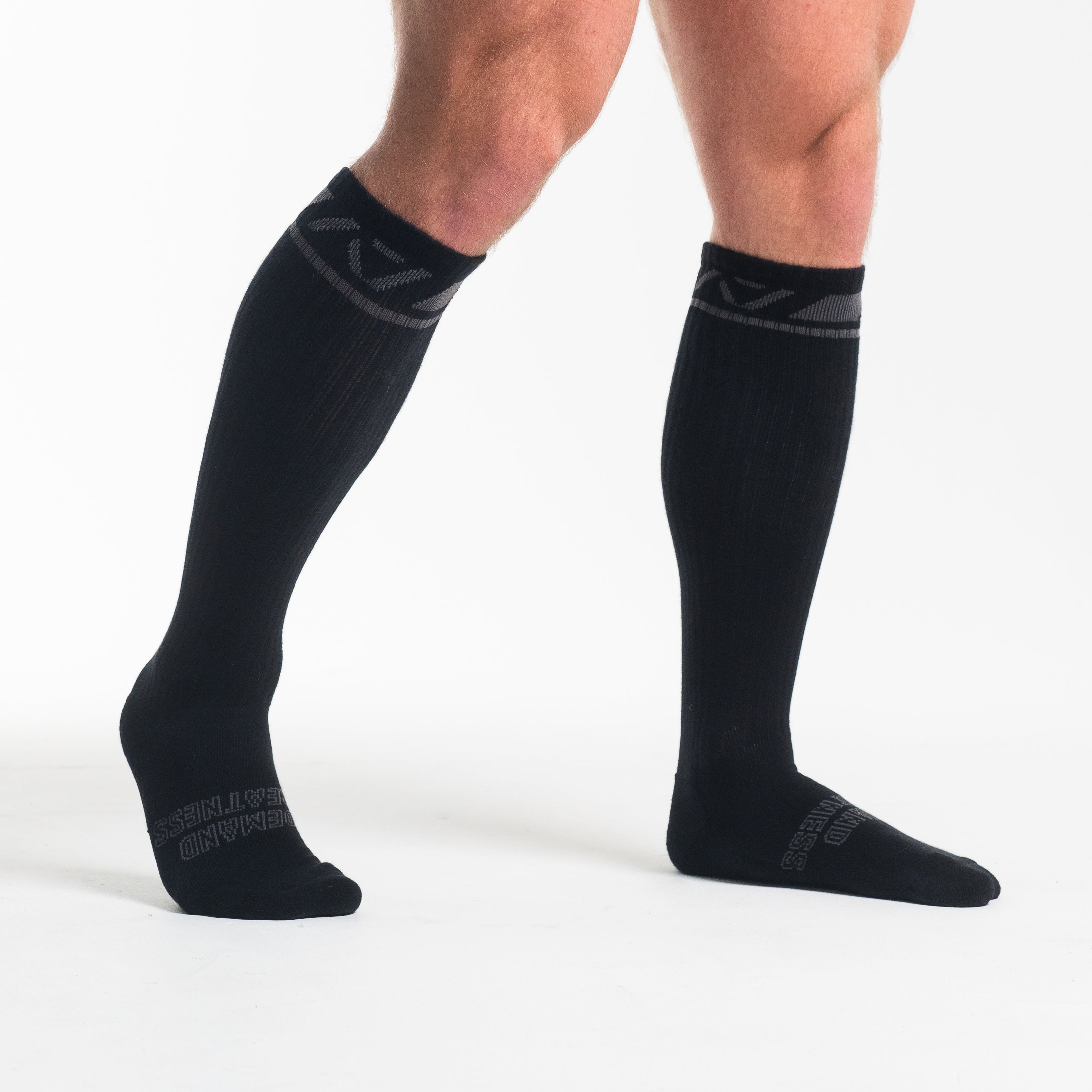 Side profile of A7 Deadlift Socks – Shadow Stone showing A7 ankle logo and compression-style top.