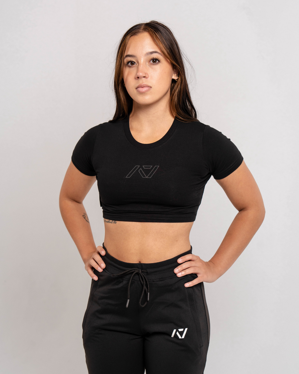 Retro Pod True-Fit Women's Crop - Shadow Stone Black