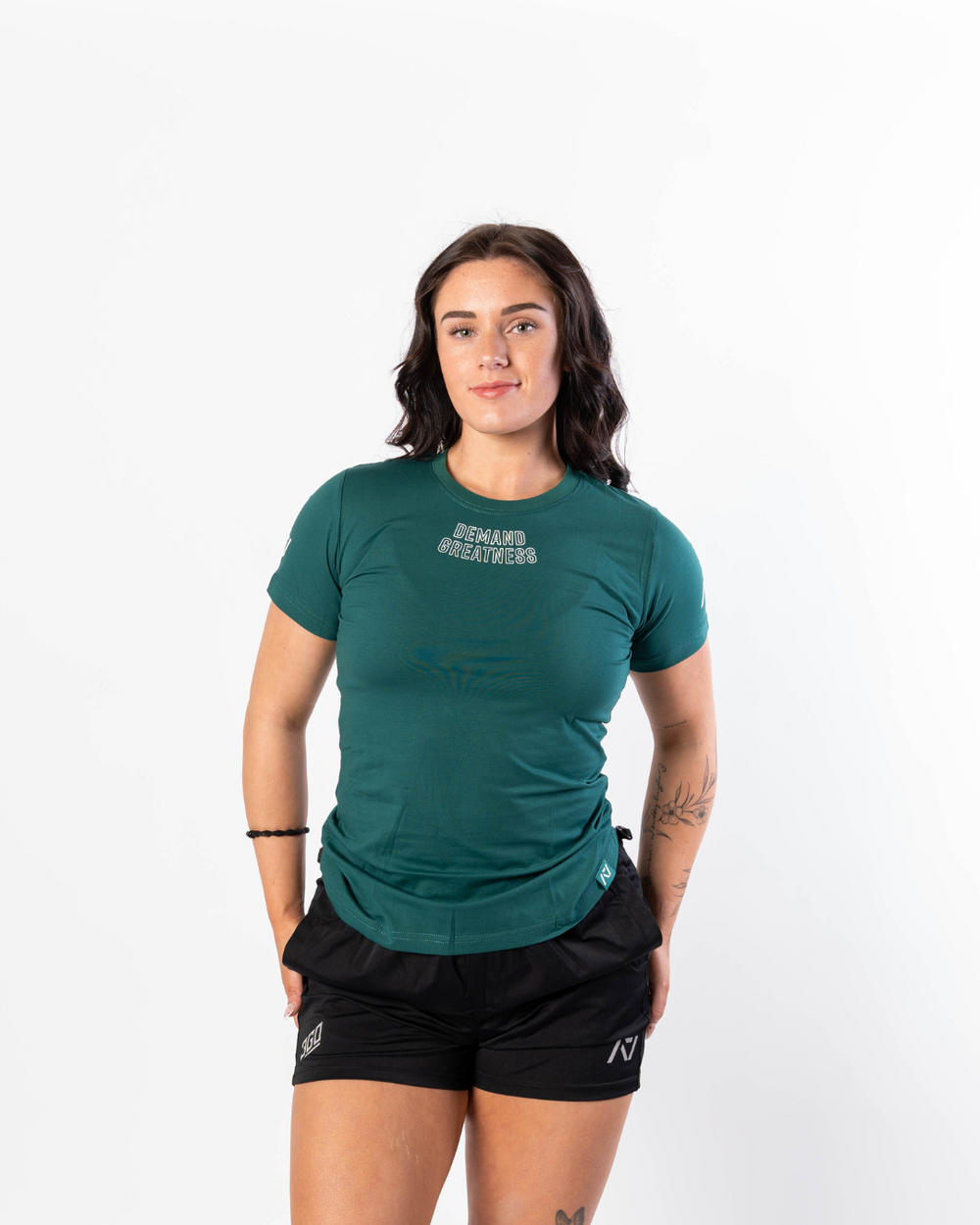 Demand Greatness True-Fit Women's Meet Shirt - Emerald Forás