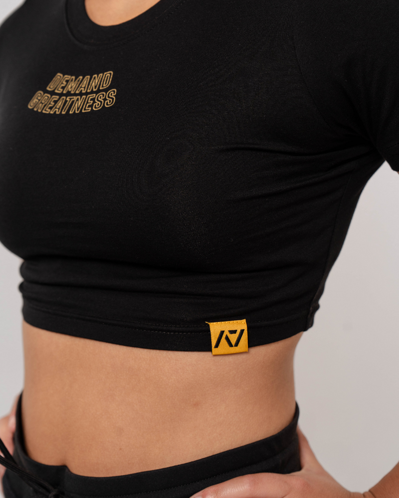 
                  
                    Demand Greatness True-Fit Women's Meet Crop - Gold Standard
                  
                