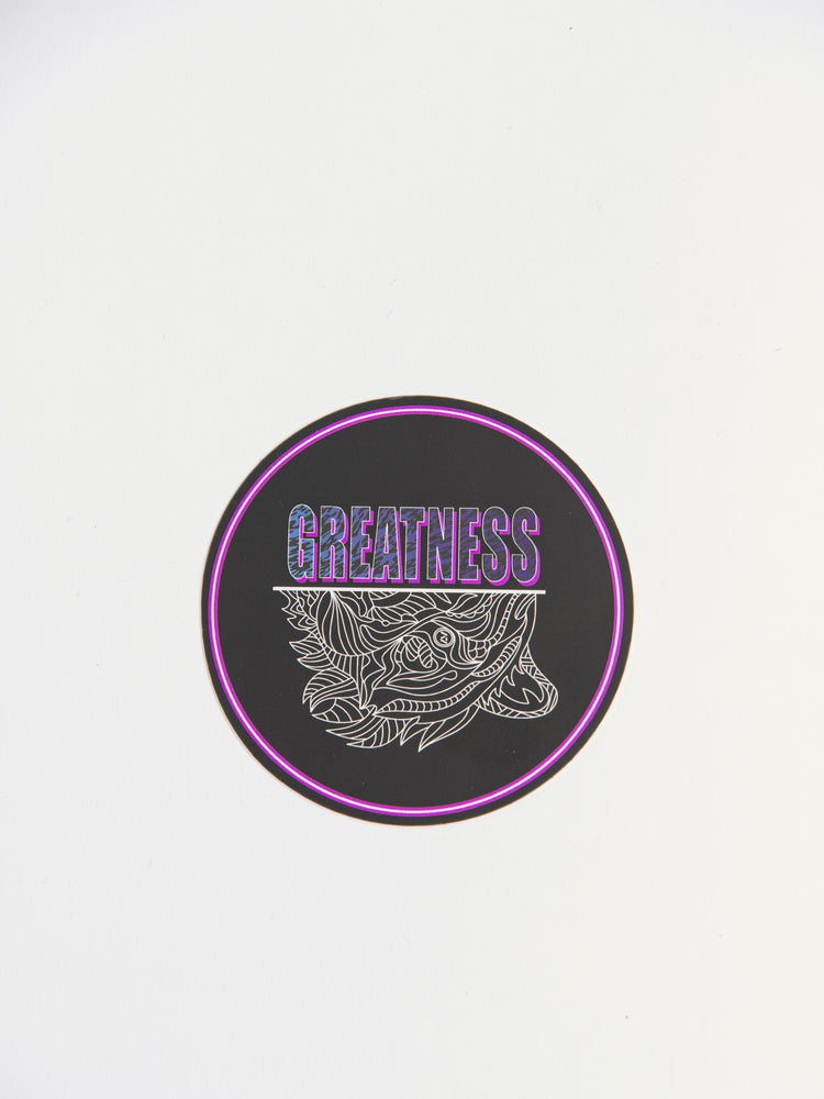 
                  
                    Violet Tiger Greatness Sticker
                  
                