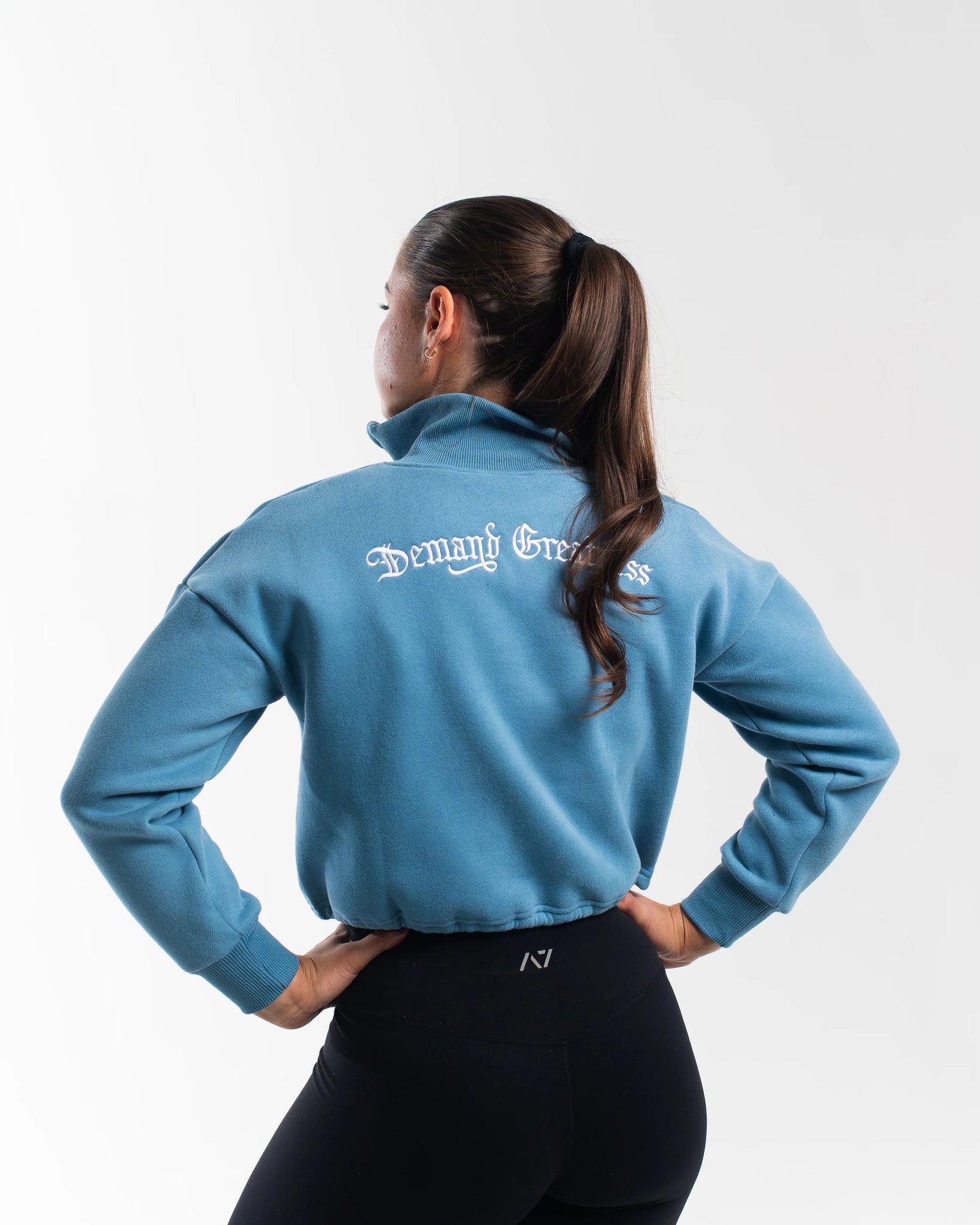 
                  
                    Script Cropped Quarter Zip
                  
                