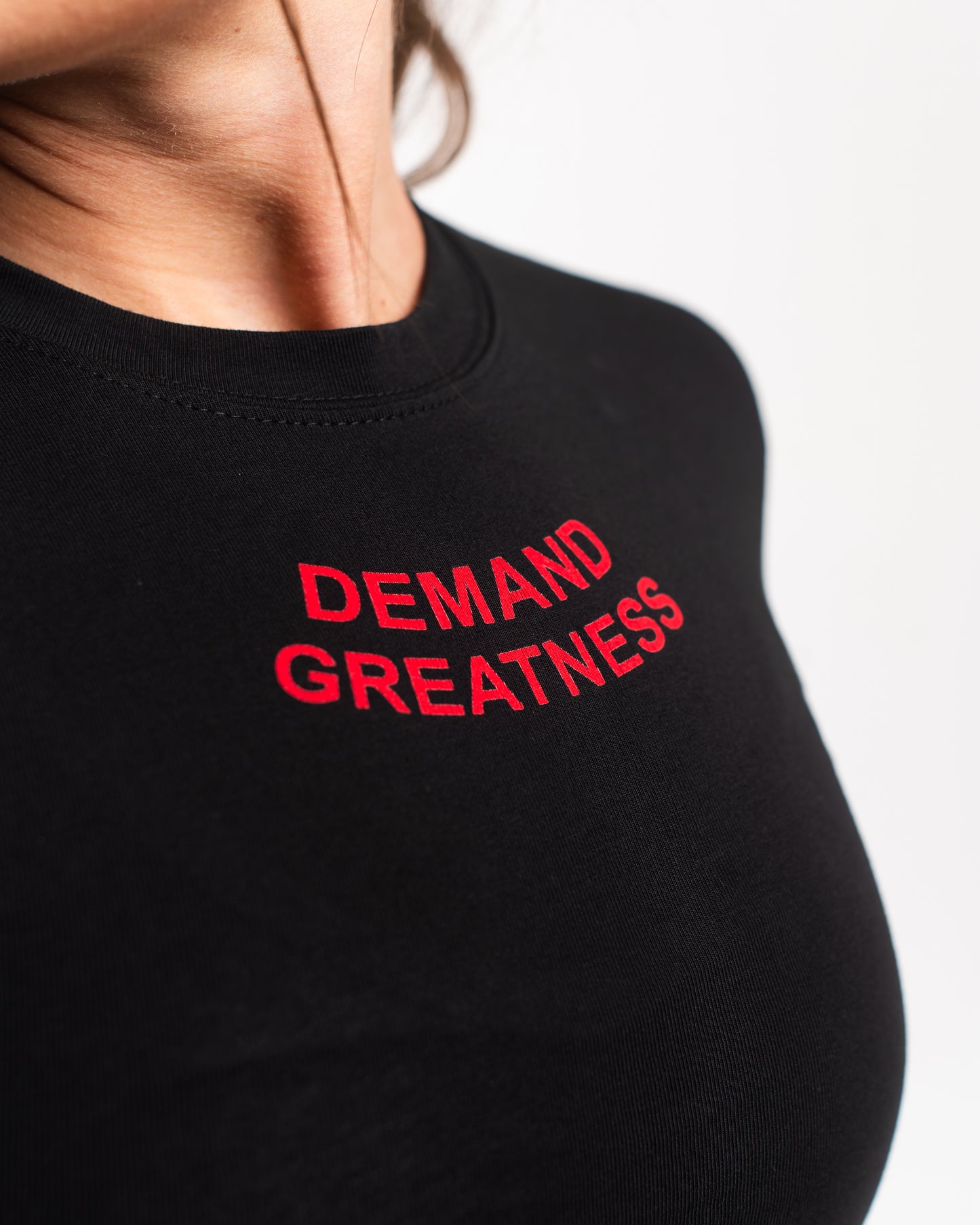 
                  
                    Demand Greatness - Inferno Women’s Meet Crop
                  
                