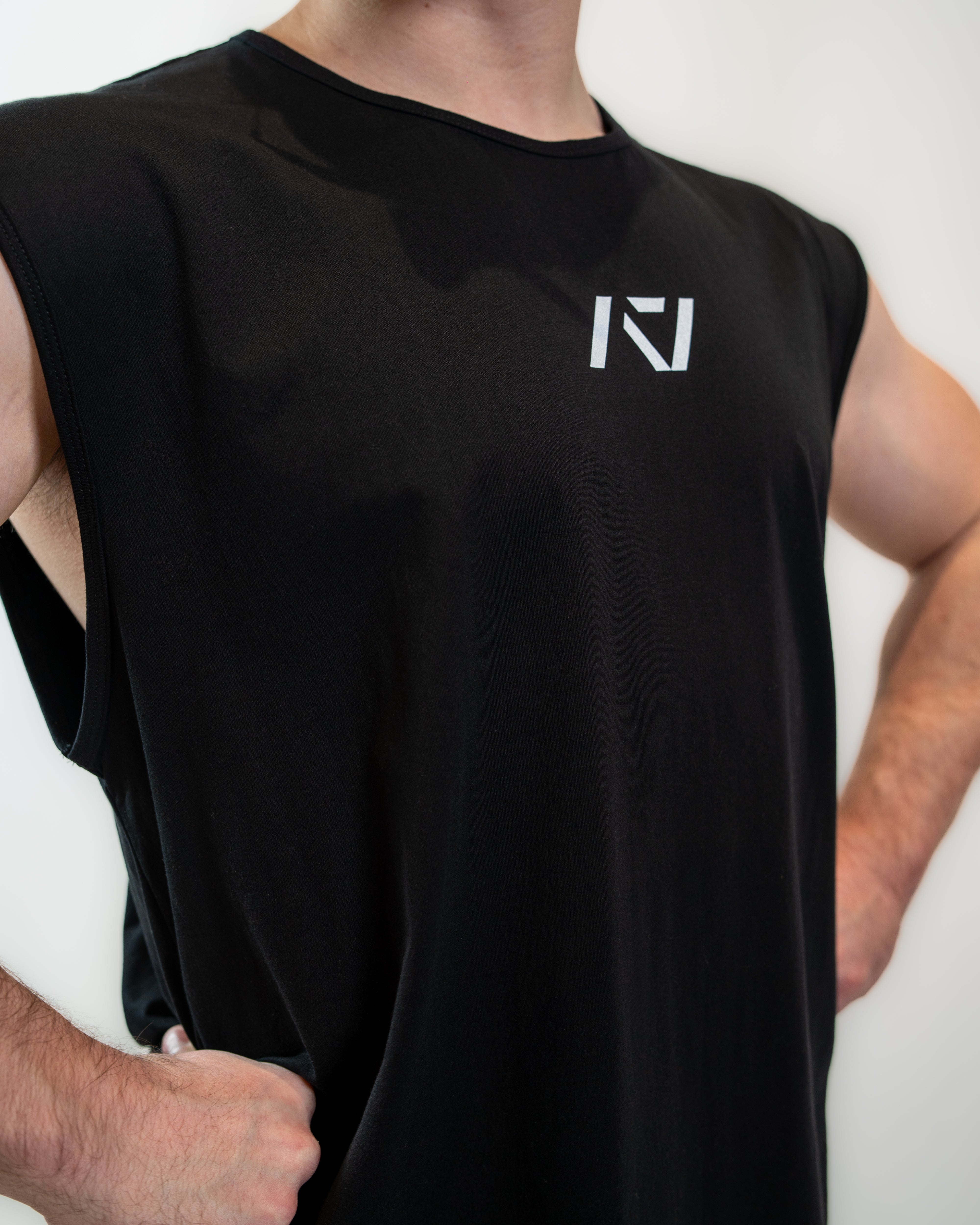 Powerlifting Over-Fit Cut Off Shirt - Domino