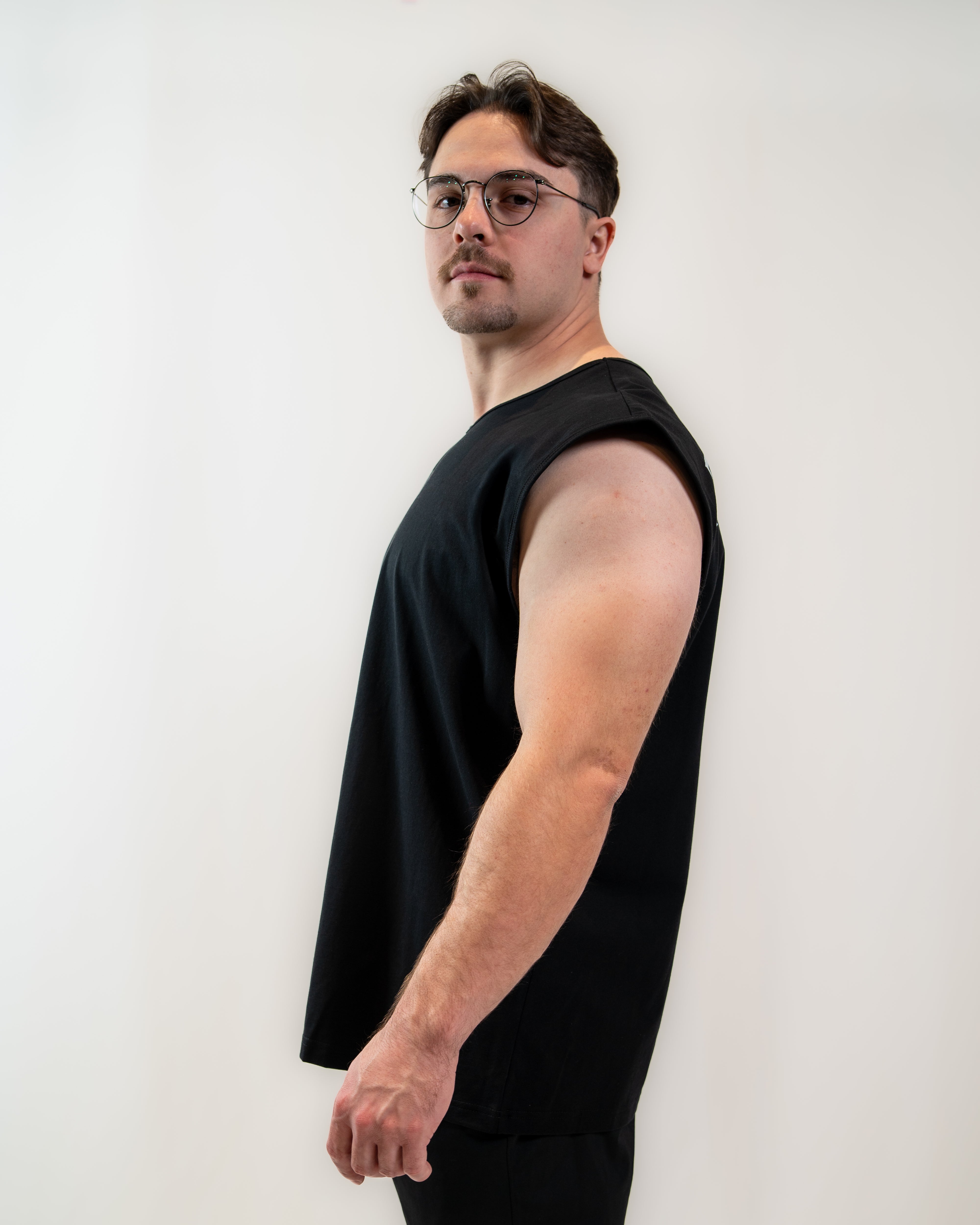 Powerlifting Over-Fit Cut Off Shirt - Domino