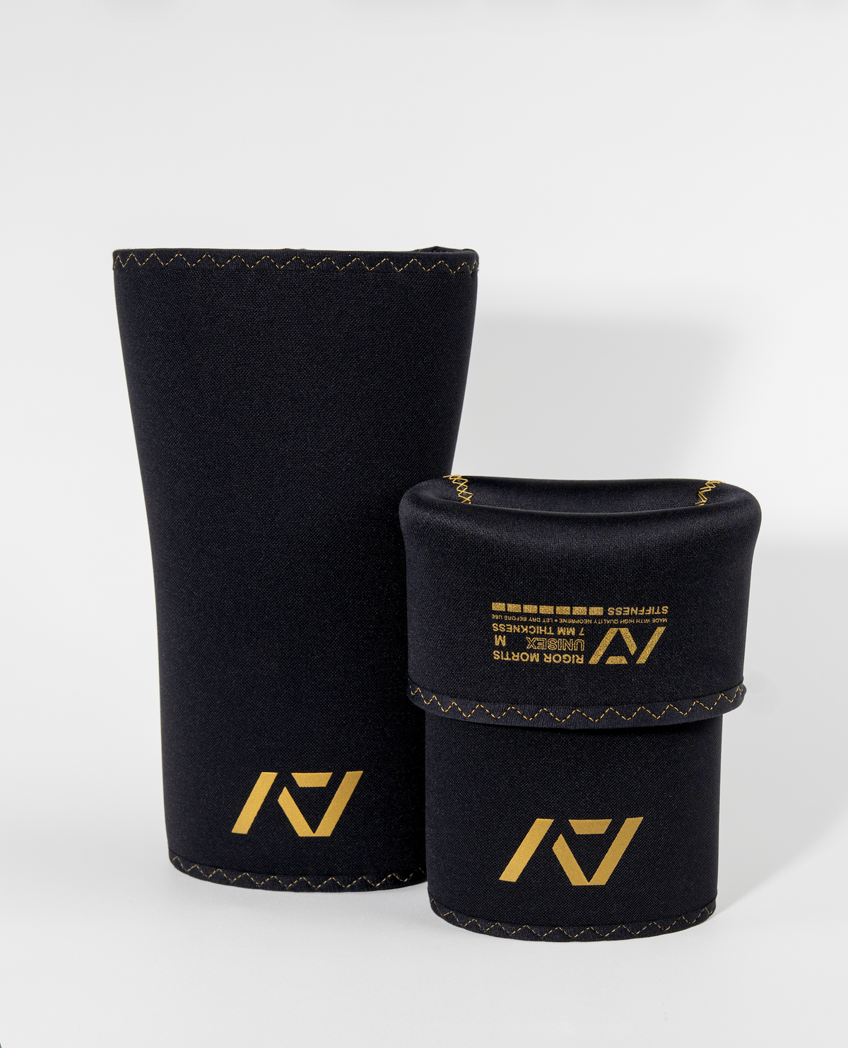 A7ニースリーブ Rigor Mortis サイズL Hourglass 7mm Knee Sleeves for Squats - Stealth | A7