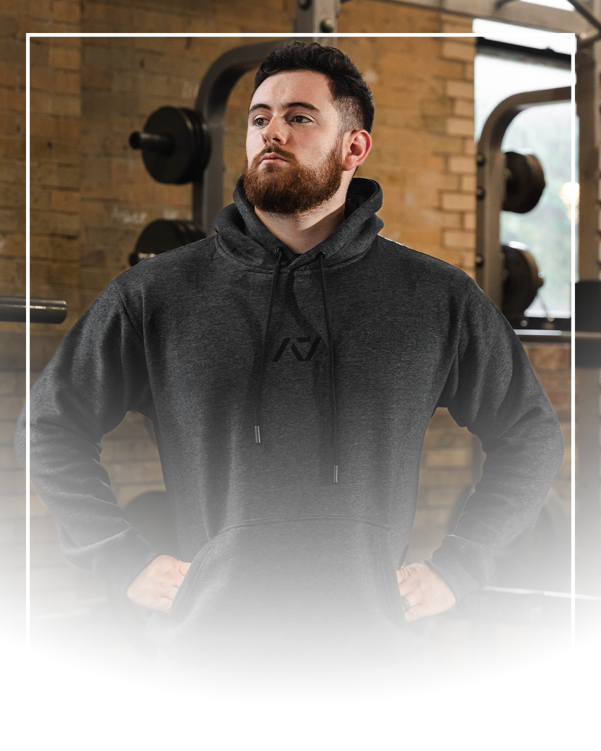 Bar Grip Hoodie front showcasing A7 logo on chest