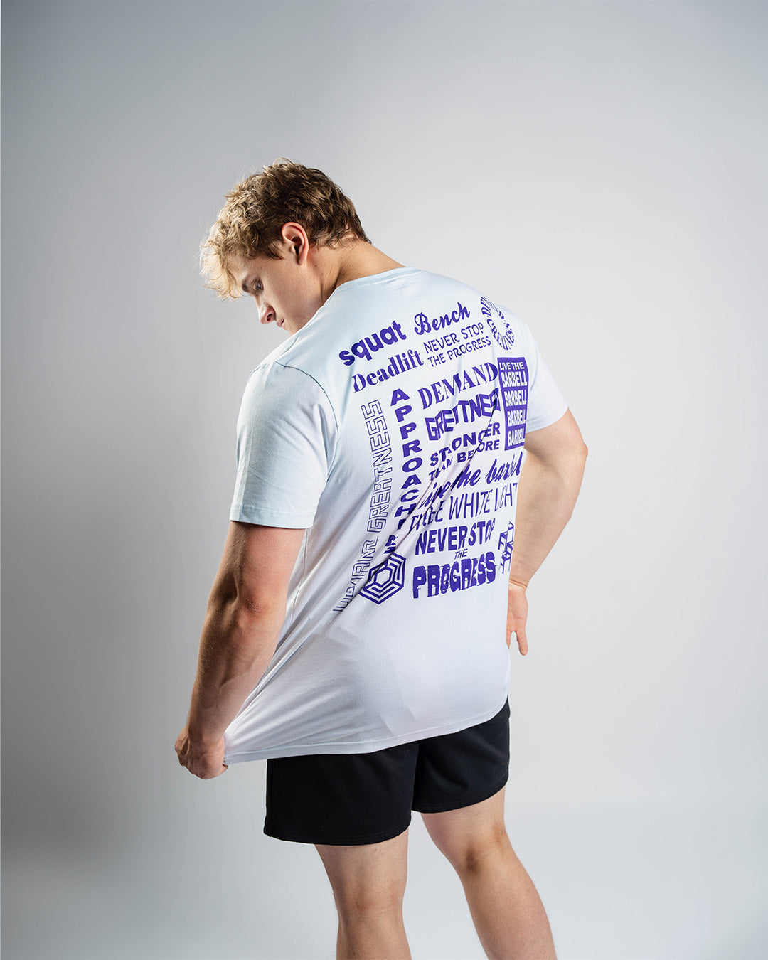 Back view of A7 True-Fit Men’s Shirt in Pastel with relaxed drape and subtle branding.