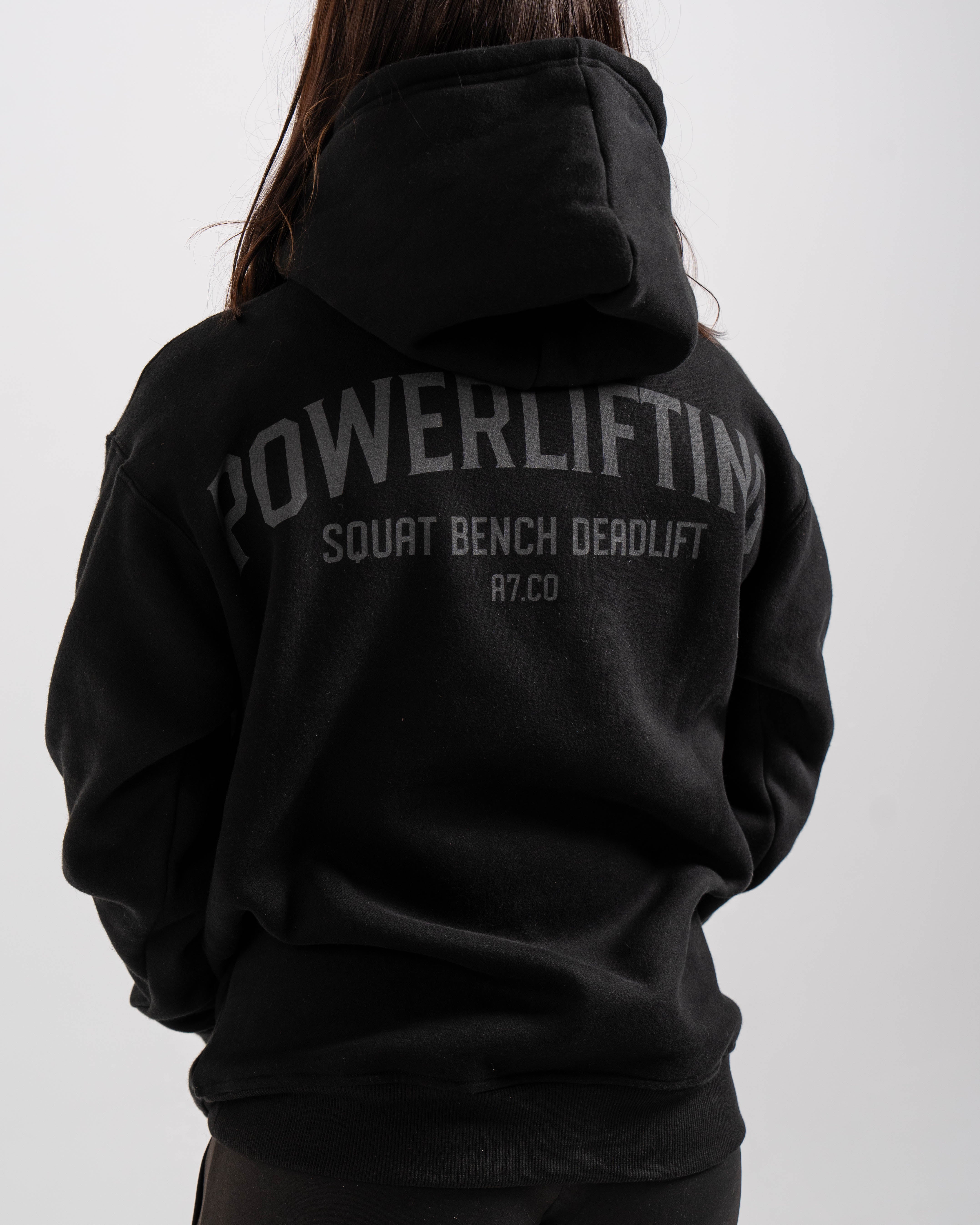 Powerlifting Unisex Oversized Hoodie Shadow Stone Black A7