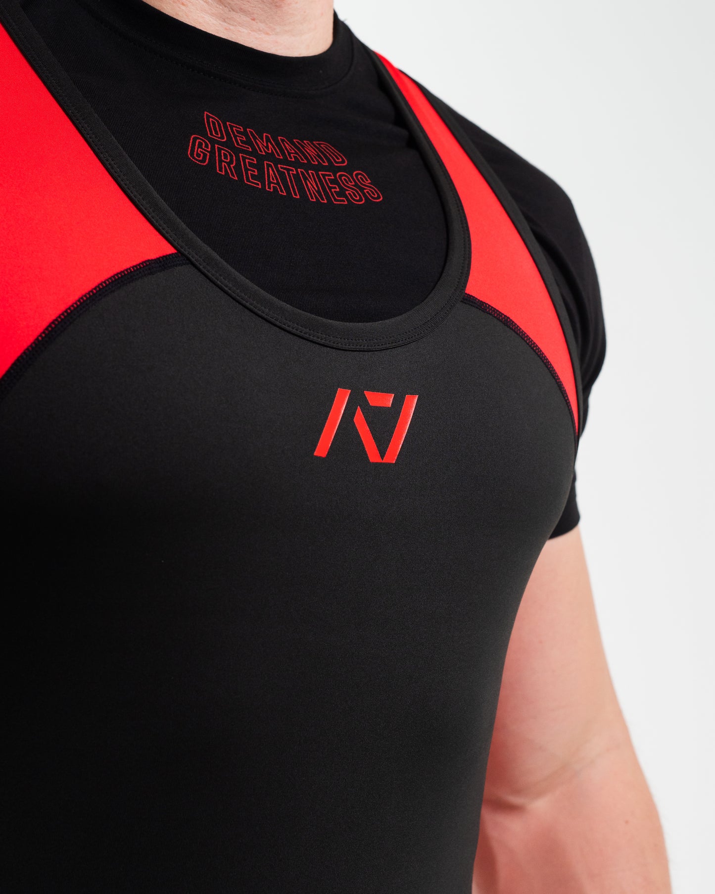 Luno Men's Red and Black Singlet | Red Dawn Sports Singlet – A7