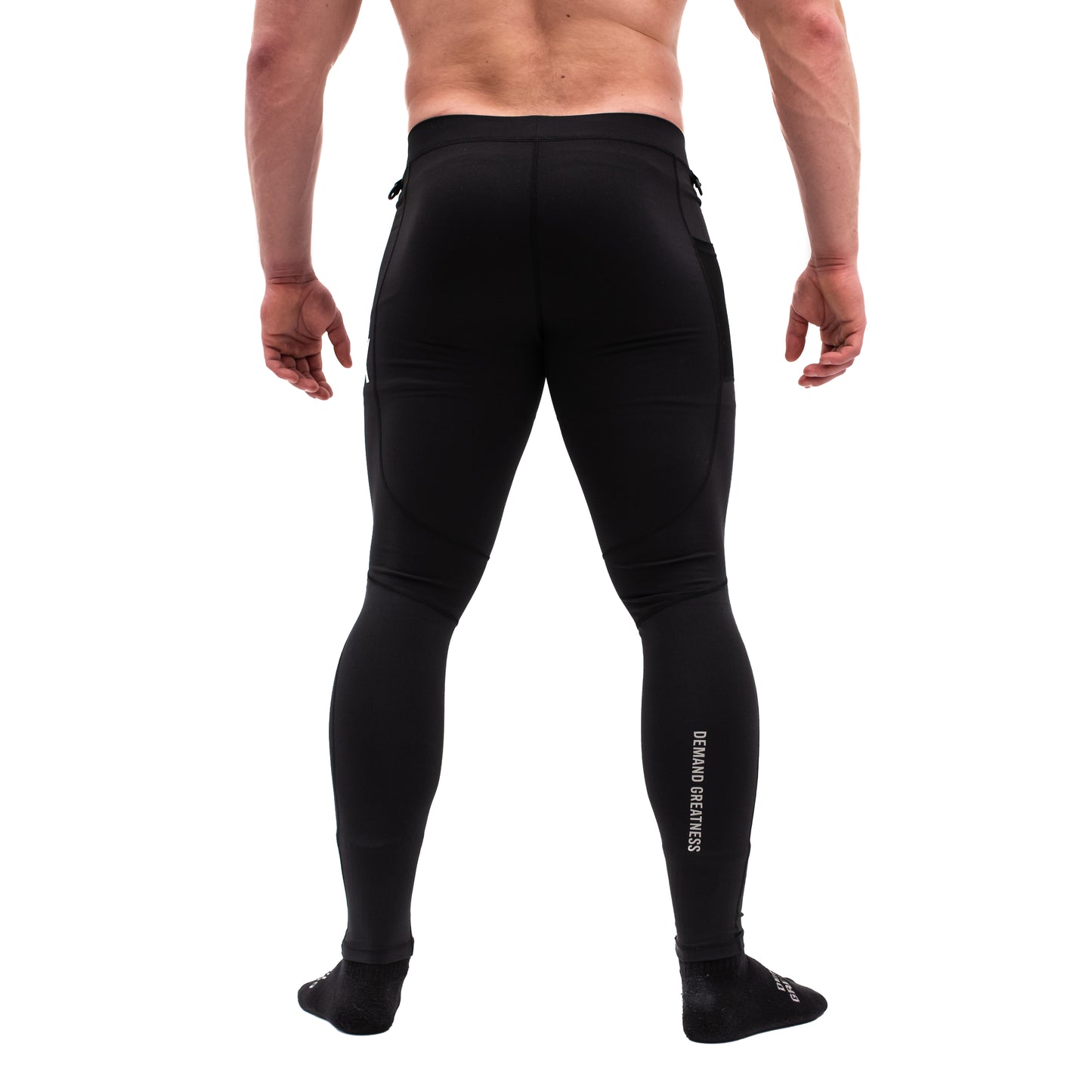 OX Men's Black Gym Compression Pants - Stealth