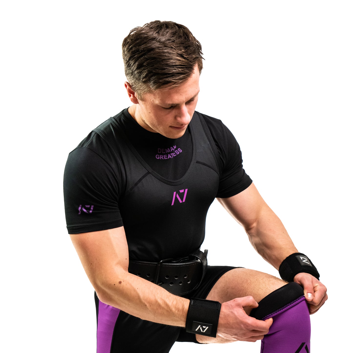 Black and Purple Powerlifting Singlet - IPF Approved