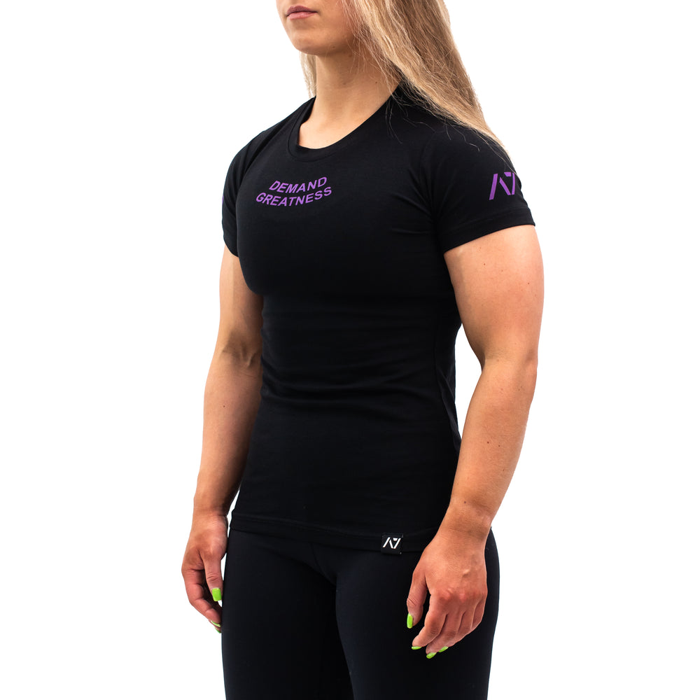 
                  
                    Demand Greatness Women's Meet Shirt - Purple
                  
                