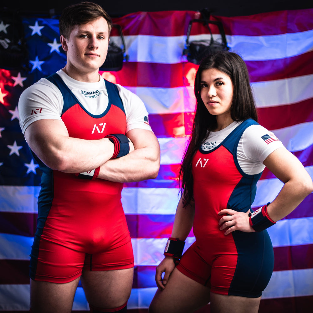 USA Singlet - IPF Approved, Red, White, & Blue Singlet