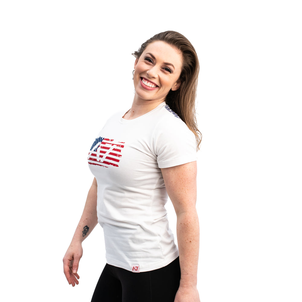 
                  
                    Americana - White Women’s Bar Grip Shirt
                  
                