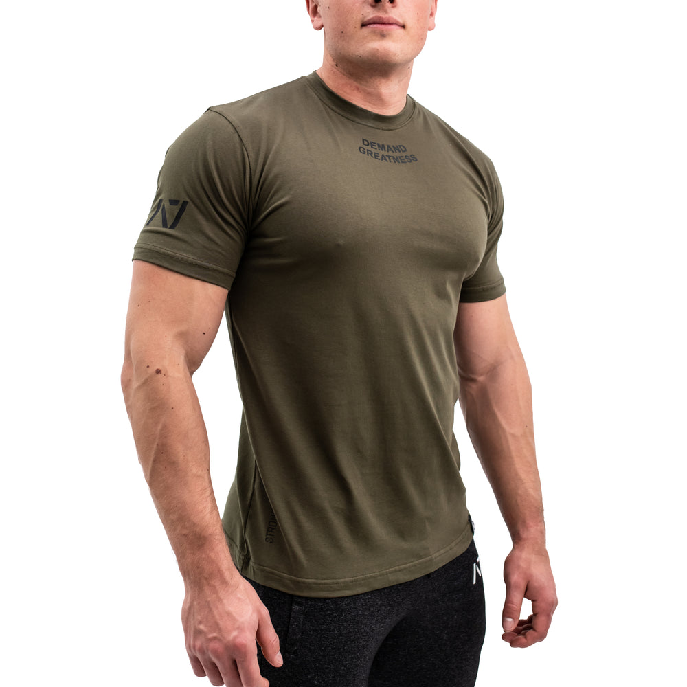 
                  
                    Demand Greatness IPF Approved Logo Men's Meet Shirt - Military
                  
                