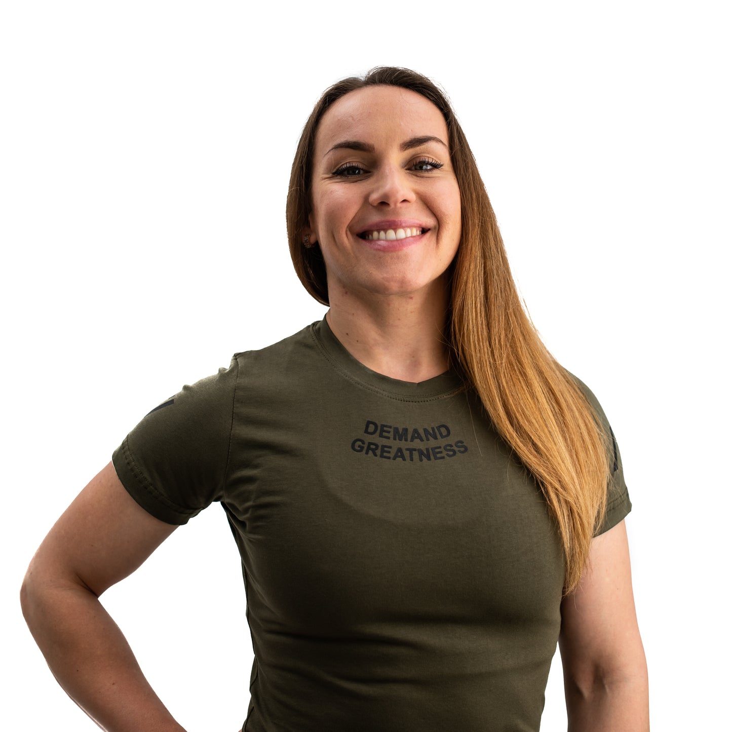 
                  
                    Demand Greatness IPF Approved Logo Women's Meet Shirt - Military
                  
                
