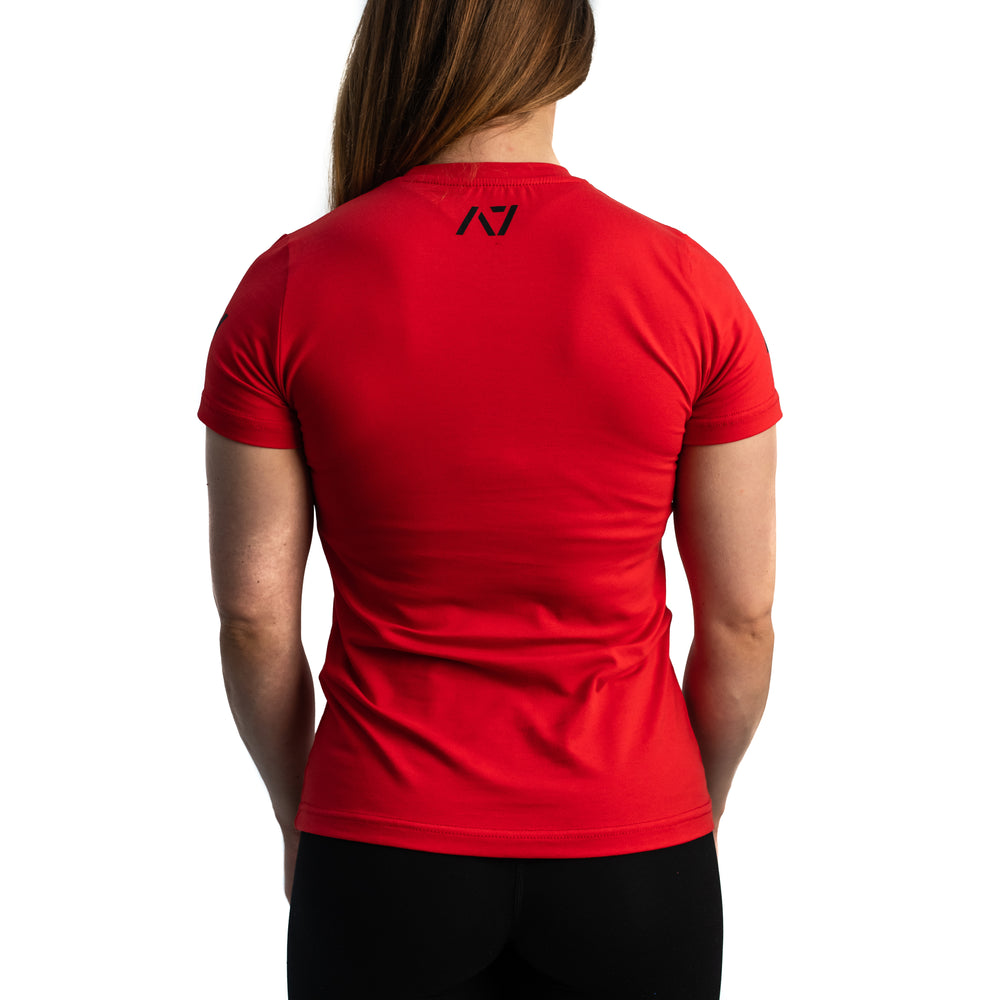 
                  
                    Demand Greatness IPF Approved Logo Women's Meet Shirt - Red
                  
                