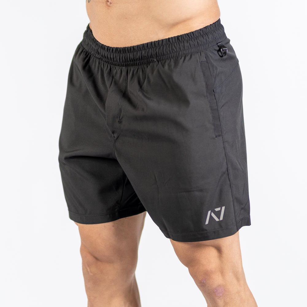 Men's Center-stretch Squat Shorts - Black