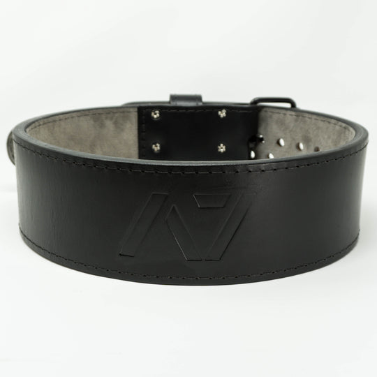LiftingLarge 13mm Single Prong Powerlifting Belt – IPF & USPA Legal – Genuine Leather, Black, Unisex