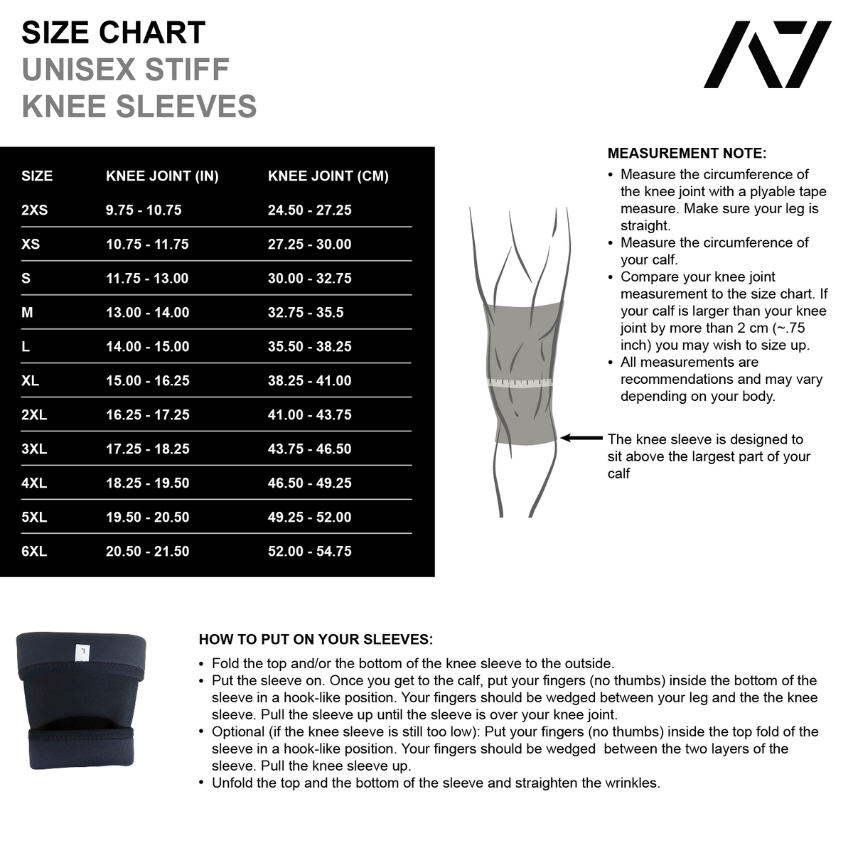 CONE Knee Sleeves USPA & IPF Approved Stiff Stealth A7