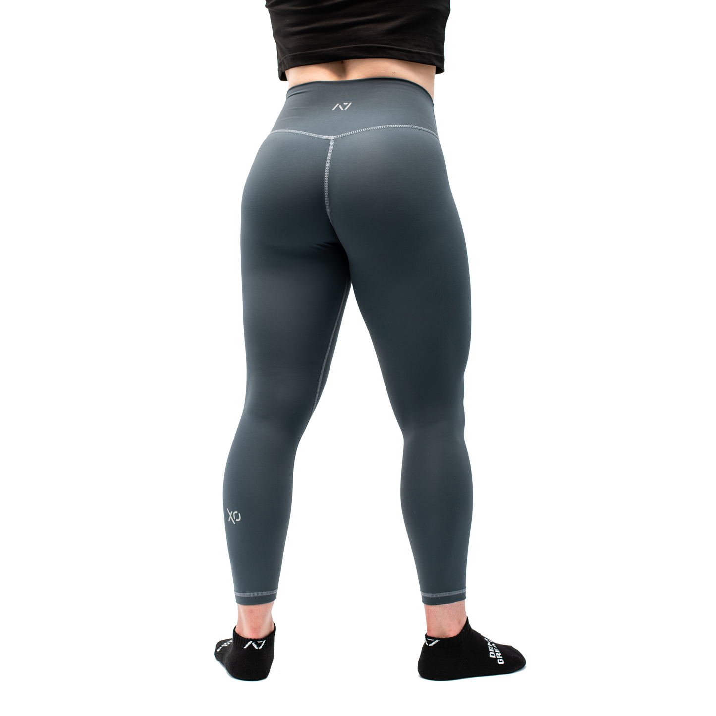 XO Women's Gray Gym Leggings  Dark Gray Workout Leggings – A7